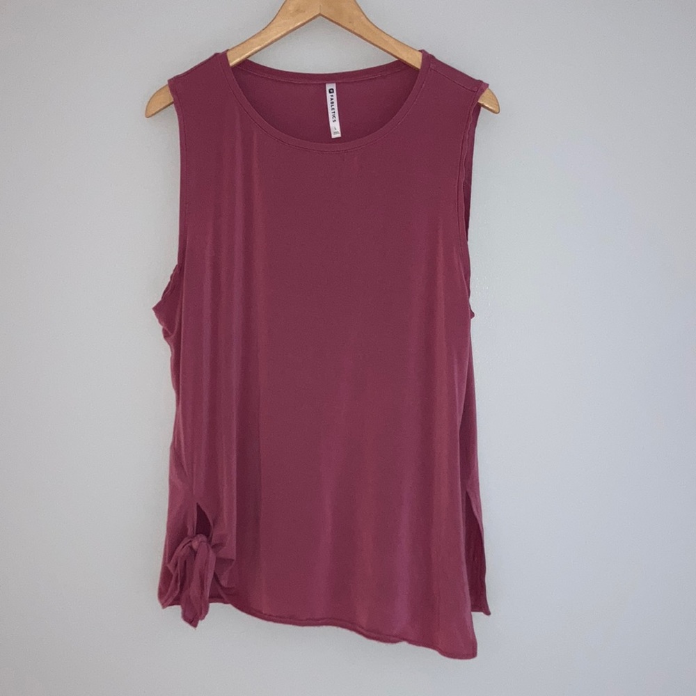 Fabletics Alia Tied Tank Soft Jersey Fabric Sleeveless Pull Over Size L
